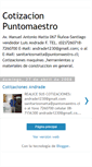 Mobile Screenshot of cotizacionpuntomaestro.blogspot.com