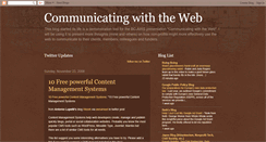 Desktop Screenshot of communicatingwiththeweb.blogspot.com