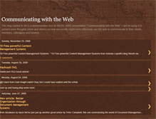 Tablet Screenshot of communicatingwiththeweb.blogspot.com