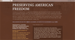 Desktop Screenshot of preservingamericanfreedom.blogspot.com