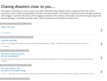 Tablet Screenshot of chasingdisasters.blogspot.com