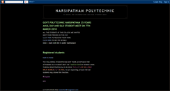 Desktop Screenshot of narsipatnampolytechnic.blogspot.com