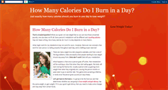 Desktop Screenshot of howmanycaloriesdoiburninaday.blogspot.com