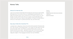 Desktop Screenshot of mamactalks.blogspot.com