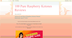 Desktop Screenshot of 100pureraspberryketonesreviews.blogspot.com