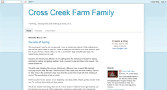 Desktop Screenshot of crosscreekfarmfamily.blogspot.com