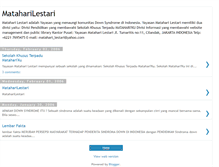 Tablet Screenshot of mataharilestari.blogspot.com