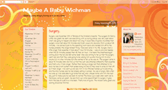 Desktop Screenshot of maybeababywichman.blogspot.com