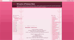 Desktop Screenshot of hitlyrics.blogspot.com