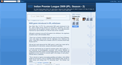Desktop Screenshot of ipl2009-t20.blogspot.com