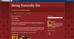 Desktop Screenshot of beingnaturallyme.blogspot.com