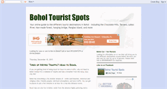 Desktop Screenshot of boholtouristspots.blogspot.com