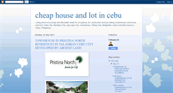 Desktop Screenshot of houseincebu.blogspot.com