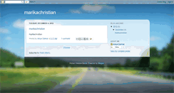 Desktop Screenshot of marikachristian.blogspot.com