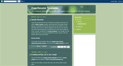Desktop Screenshot of freeresumetemplates4u.blogspot.com