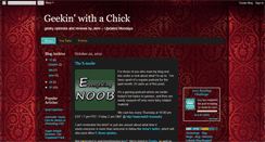 Desktop Screenshot of geekinwithachick.blogspot.com