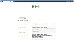 Desktop Screenshot of lotteryscammail.blogspot.com