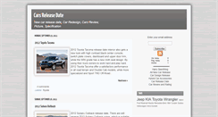 Desktop Screenshot of carsreleasedates.blogspot.com