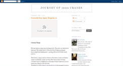 Desktop Screenshot of journeyofonethousandcranes.blogspot.com