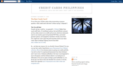 Desktop Screenshot of creditcardsphilippines.blogspot.com