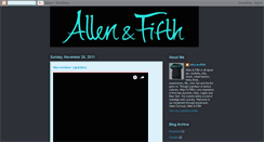 Desktop Screenshot of allenandfifth.blogspot.com