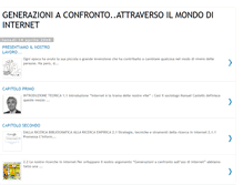 Tablet Screenshot of generazioniaconfrontousointernet.blogspot.com