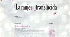 Desktop Screenshot of lamujertranslucida.blogspot.com