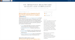 Desktop Screenshot of improvinghcqualitycompliance.blogspot.com