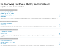 Tablet Screenshot of improvinghcqualitycompliance.blogspot.com