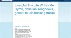 Desktop Screenshot of liveoutthylifewithinme.blogspot.com