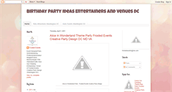 Desktop Screenshot of birthdaypartyideasentertainersvenues.blogspot.com