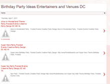 Tablet Screenshot of birthdaypartyideasentertainersvenues.blogspot.com