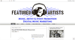 Desktop Screenshot of featured-artists.blogspot.com