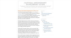 Desktop Screenshot of naturalantioxidantsupplement.blogspot.com