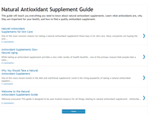 Tablet Screenshot of naturalantioxidantsupplement.blogspot.com