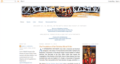 Desktop Screenshot of lexchristianorum.blogspot.com