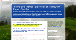 Desktop Screenshot of biblepromisefortoday.blogspot.com
