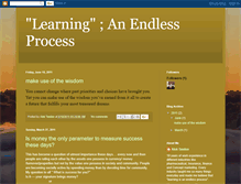 Tablet Screenshot of learninganendlessprocess.blogspot.com