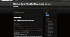 Desktop Screenshot of comunitymythanet.blogspot.com