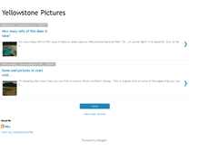 Tablet Screenshot of allthingsyellowstone.blogspot.com