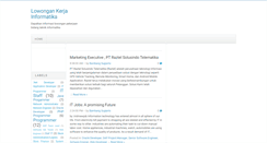 Desktop Screenshot of lowongan-informatika.blogspot.com