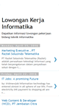 Mobile Screenshot of lowongan-informatika.blogspot.com