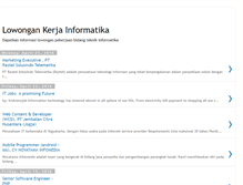 Tablet Screenshot of lowongan-informatika.blogspot.com