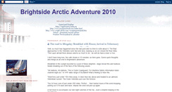 Desktop Screenshot of brightsidearcticadventure2010.blogspot.com