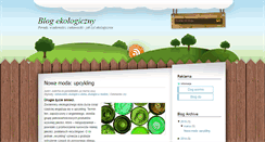 Desktop Screenshot of blog-ekologiczny.blogspot.com