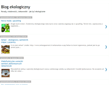 Tablet Screenshot of blog-ekologiczny.blogspot.com