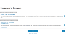 Tablet Screenshot of answers4homework.blogspot.com