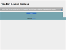 Tablet Screenshot of freedombeyondsuccess.blogspot.com