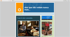 Desktop Screenshot of diasquenaovoltamnuncamais.blogspot.com