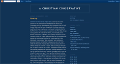 Desktop Screenshot of conservativechristian.blogspot.com